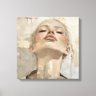 Modern Woman Portrait Painting Aesthetic Canvas Print
