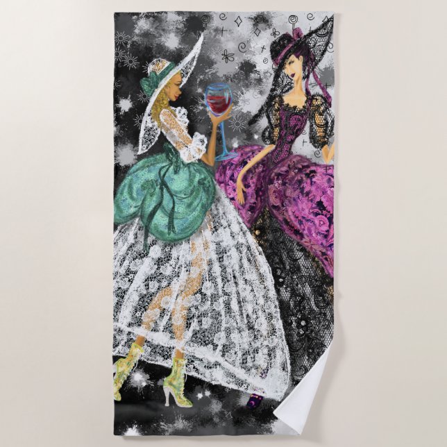 Modern Women Beach Towel (Front)