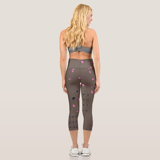 Modern WomenBrown High  Capri Leggings (Back)