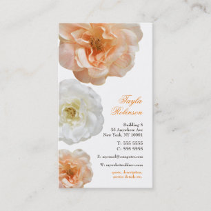 Modern Womens Garden Roses Personalised Profile Business Card