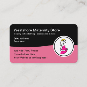 Modern Women's Maternity Store Retail  Business Card
