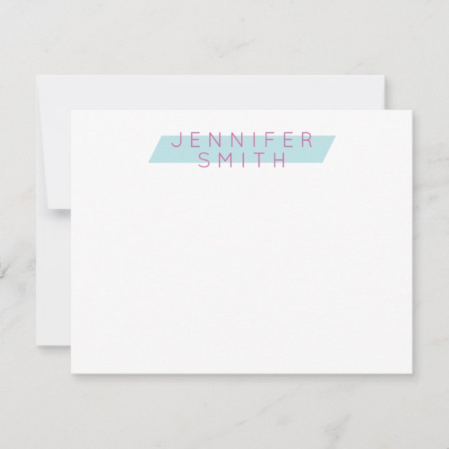 Modern Women's Personalised Card (Front)