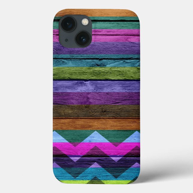 Modern Wood Chevron Stripe #4 Case-Mate iPhone Case (Back)