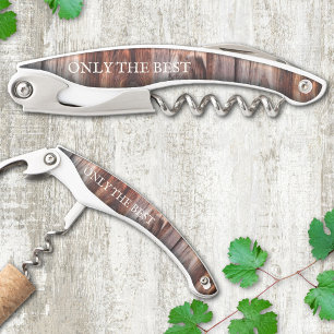 Modern Wood Corkscrew Bottle Opener
