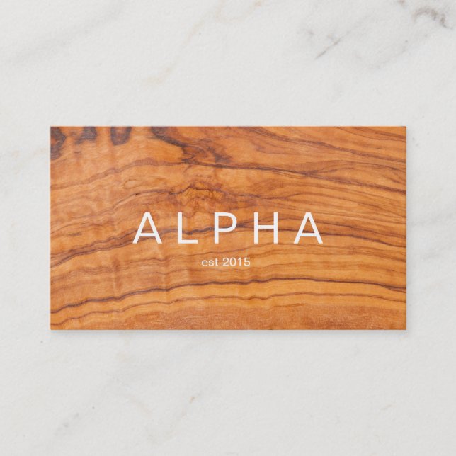 Modern  Wood Grain Background Design Business Card (Front)