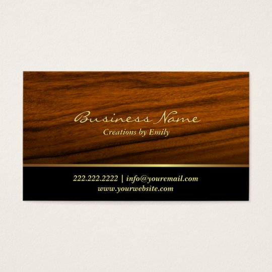 Modern Wood Grain Jewellery Business Card