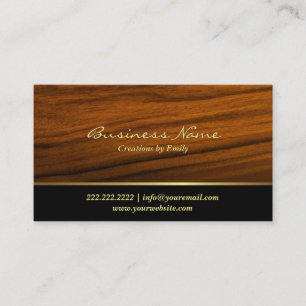 Modern Wood Grain Jewellery Business Card