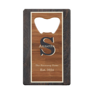 Modern Wood  Hue 2Tone Monogram Square 