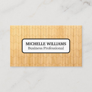 Modern Wood Panel Pattern Business Card