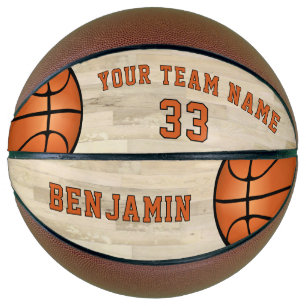 Modern Wood Player Name Team Number Basketball