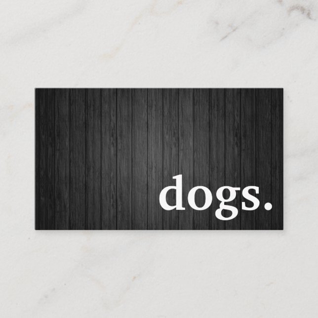 Modern wooden dogs. loyalty punch card (Front)