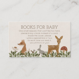 Modern Woodland Books For Baby Baby Shower Card