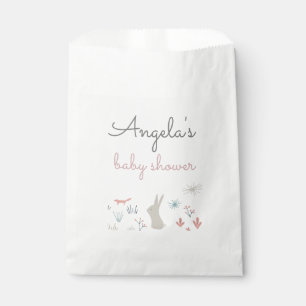 modern woodland creatures baby shower favour bags