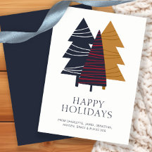 Modern Woodland Tree Themed Christmas Personalised