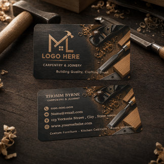 Modern Woodworking Branding Template | Carpenter Business Card
