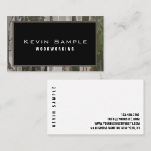 Modern Woodworking Digital Woodland Camo Graphic  Business Card