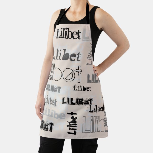 Modern Wordcloud Boys Girls NAME Personalised      Apron (Insitu)