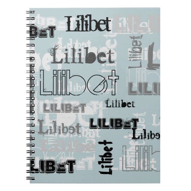 Modern Wordcloud Boys Girls NAME Personalised      Notebook (Front)