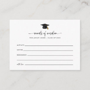 Modern Words of Wisdom Graduation Advice Cards