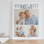 Modern Worlds Best Abuelo 3 Photo Plaque<br><div class="desc">A modern photo collage birthday,  christmas,  fathers day,  special occassion gift,  featuring 3 photos,  and editable text,  perfect for Dad,  Grandpa,  Mom,  Grandma or any relative. The text font style,  size and background color can be changed by clicking on customize further link after personalizing.</div>