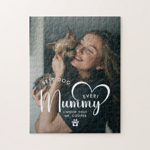 Modern World's Best Dog Mummy Gift Photo Jigsaw Puzzle