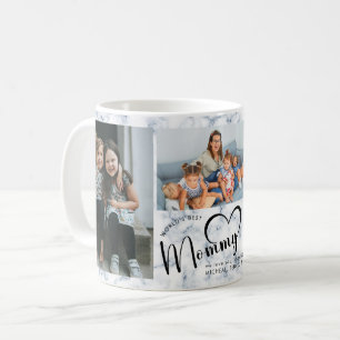 Modern World's Best Mummy Gift Photo Blue Marble Coffee Mug