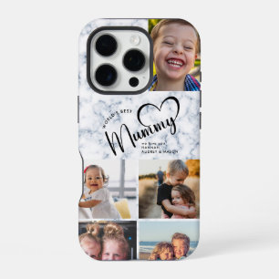 Modern World's Best Mummy Gift Photo Blue Marble iPhone 16 Pro Case