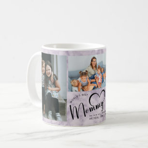 Modern World's Best Mummy Gift Photo Purple Marble Coffee Mug