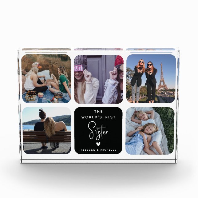 Modern World's Best Sister Photo Collage (Front)