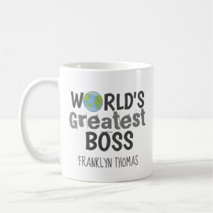 Modern Worlds Greatest Boss Personalised Coffee Mug