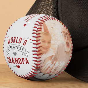 Modern World's Greatest Grandpa 2-Photo Baseball