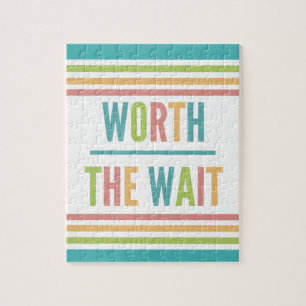 Modern Worth the Wait - Adoption, New Baby Jigsaw Puzzle