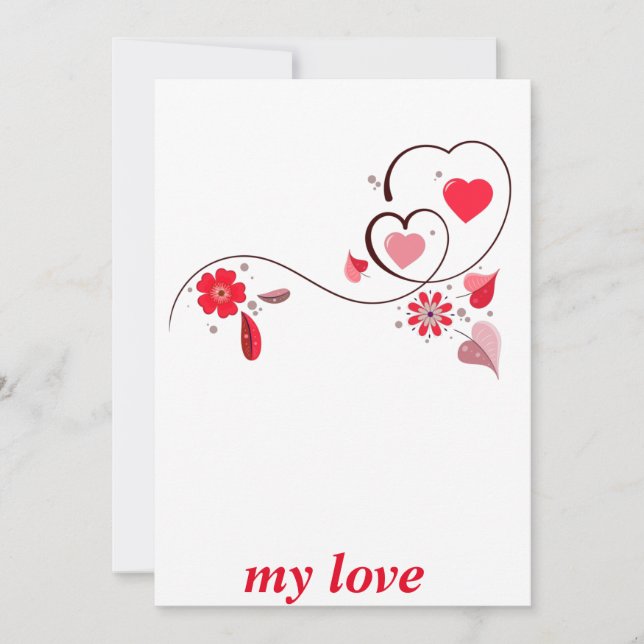 modern wow  heart, holiday card (Front)