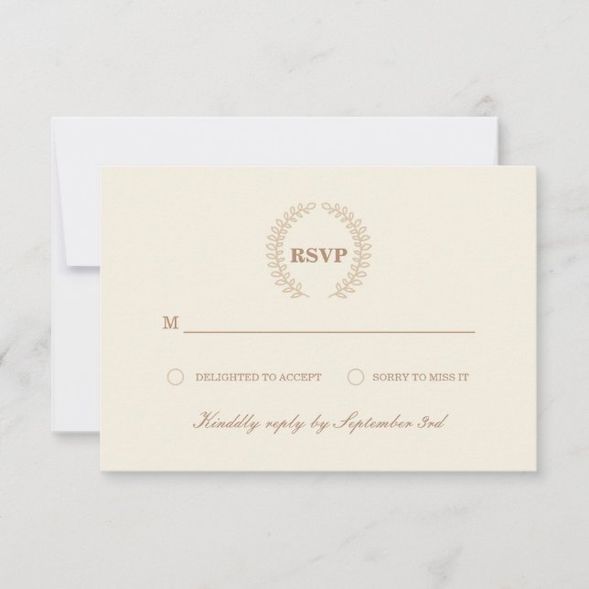 Modern Wreath RSVP Card (Front)