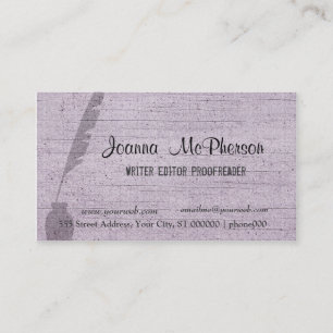 Modern Writer's Antique Pen Professional Business Card