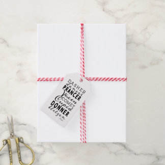Modern Xmas Gift Tag | Santa's Reindeer Typography