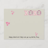 Modern XOXO Galentine's Day Custom Photo & Text Po