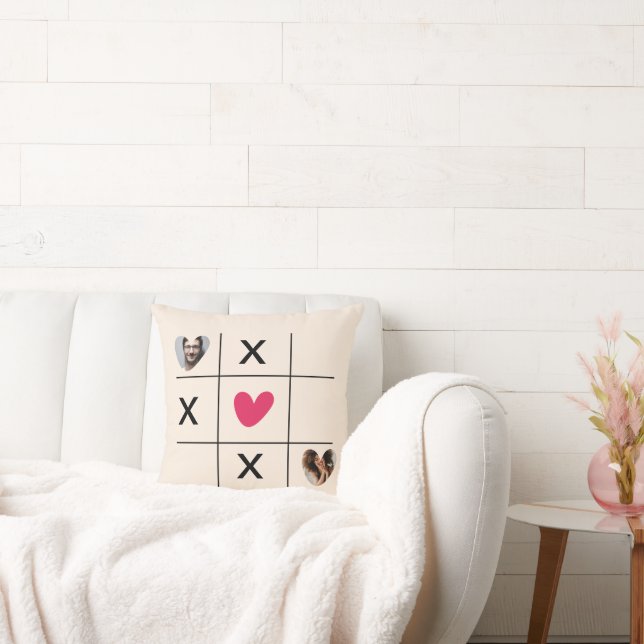 Modern xoxo Heart photo collage  Cushion (Couch)