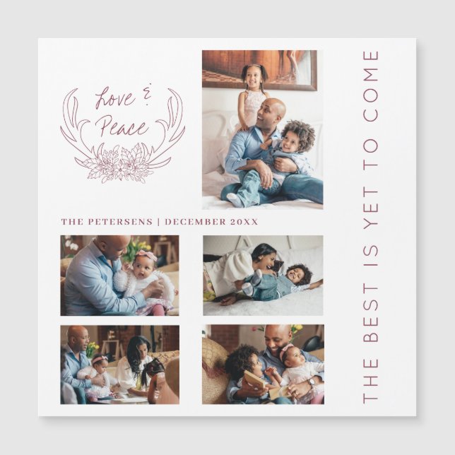 Modern year in review photo collage winter holiday (Front)