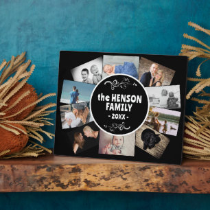 Modern Yearly Family 10 Photos Keepsake Plaque