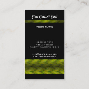 Modern Yellow and Black Racing Stripe Business Card