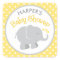 Modern Yellow and Grey Elephant Baby Shower