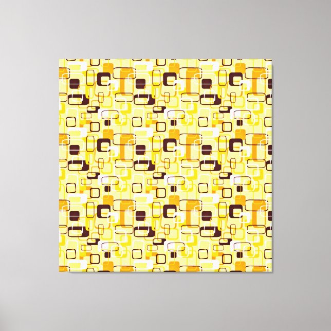 Modern Yellow & black abstract style Canvas Print (Front)