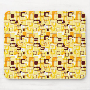 Modern Yellow & black abstract style Mouse Mat