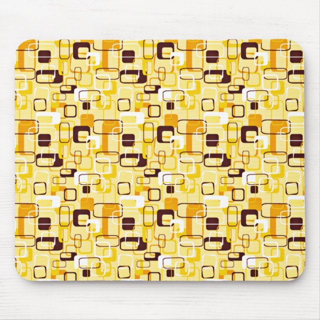 Modern Yellow & black abstract style Mouse Mat (Front)