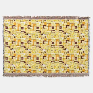 Modern Yellow & black abstract style Throw Blanket