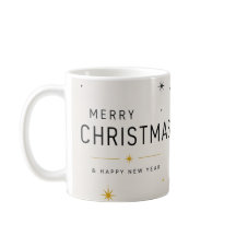 Modern Yellow Black and White Christmas