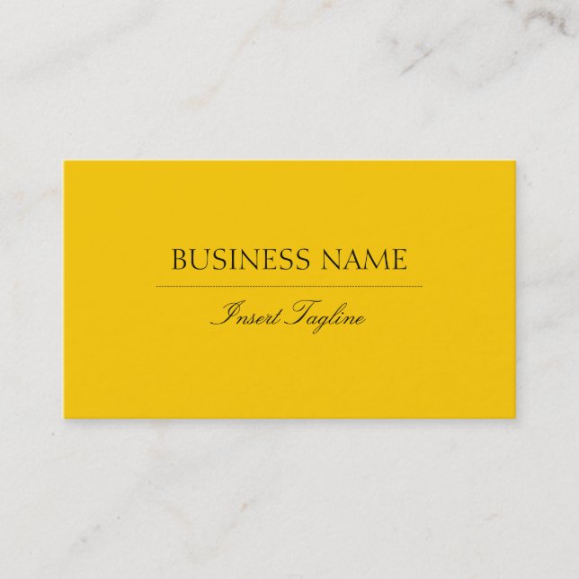 Modern Yellow Business Card (Front)