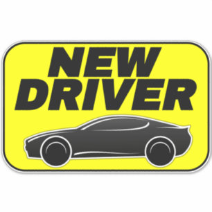 Modern Yellow Car Sticker (Student New Driver)