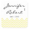 Modern Yellow Chevron Envelope Seal